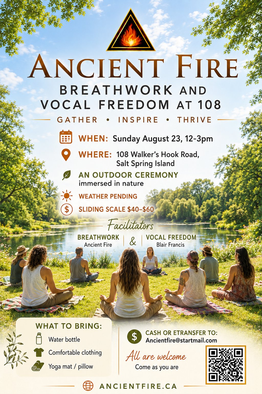 Breathwork and Vocal Freedom at 108 event poster